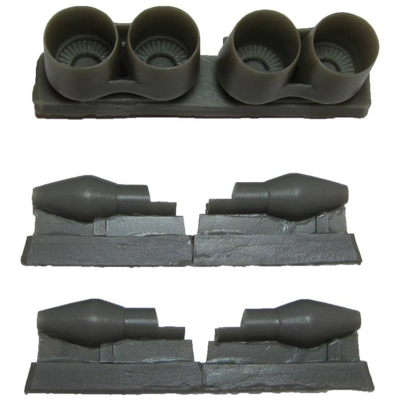 1/144 Tu-144D Kolesov RD36-51A Engine Exhaust Nozzles (for ICM)