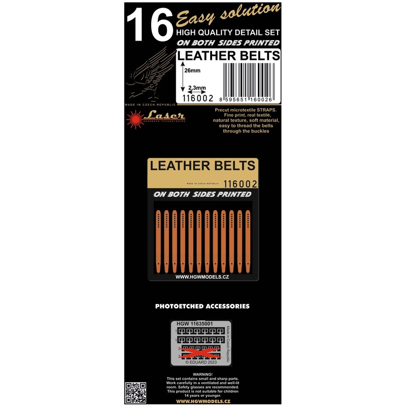 1/16 Leather Belts (12pcs)