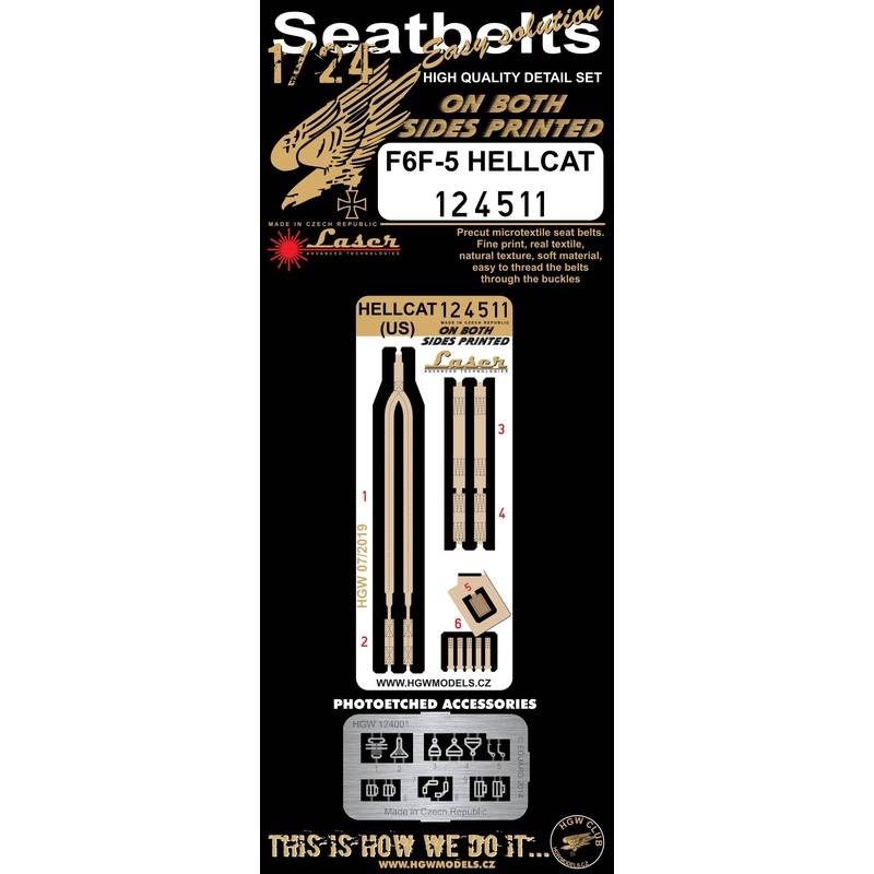 1/24 F6F-5 Hellcat Fabric Seatbelt