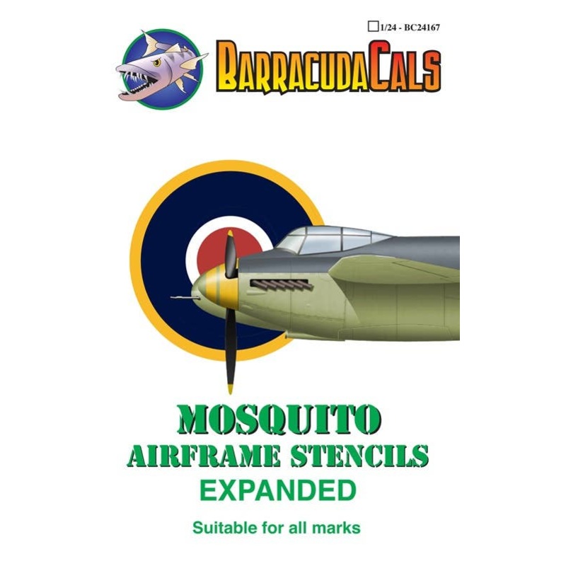 1/24 Mosquito Airframe Stencils Expanded