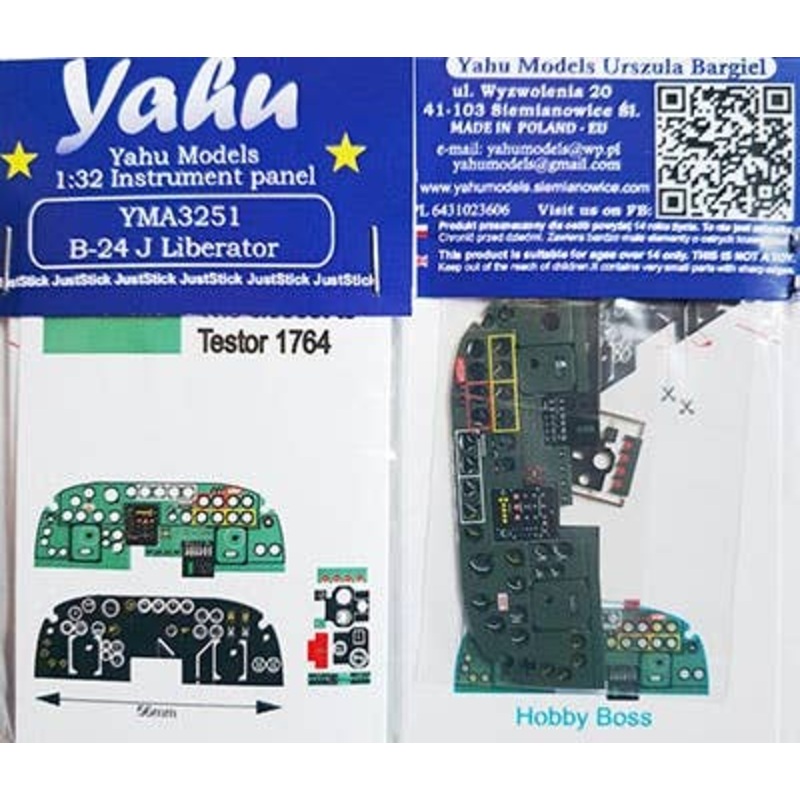 1/32 B-24J Liberator Coloring Instrument Panel Hobby Boss