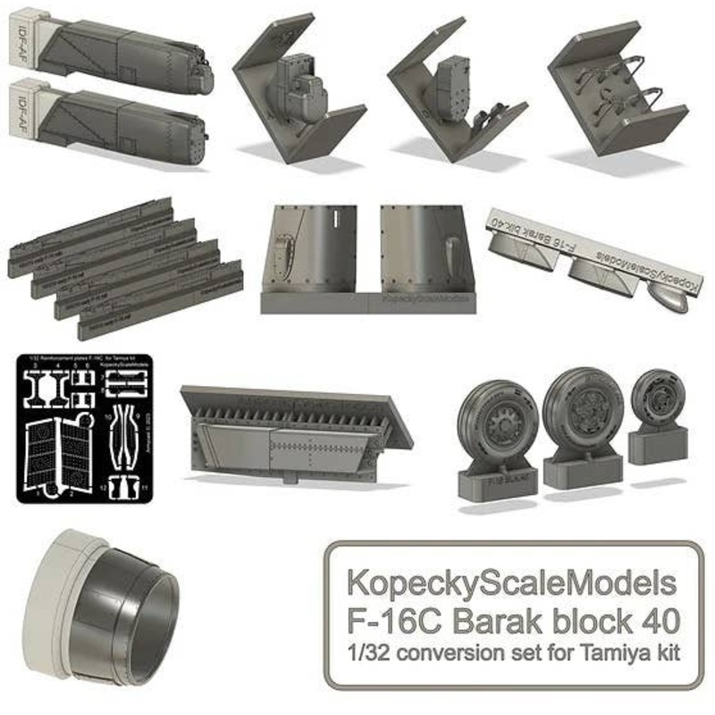 1/32 F-16 Barak Block 40 conversion set for Tamiya