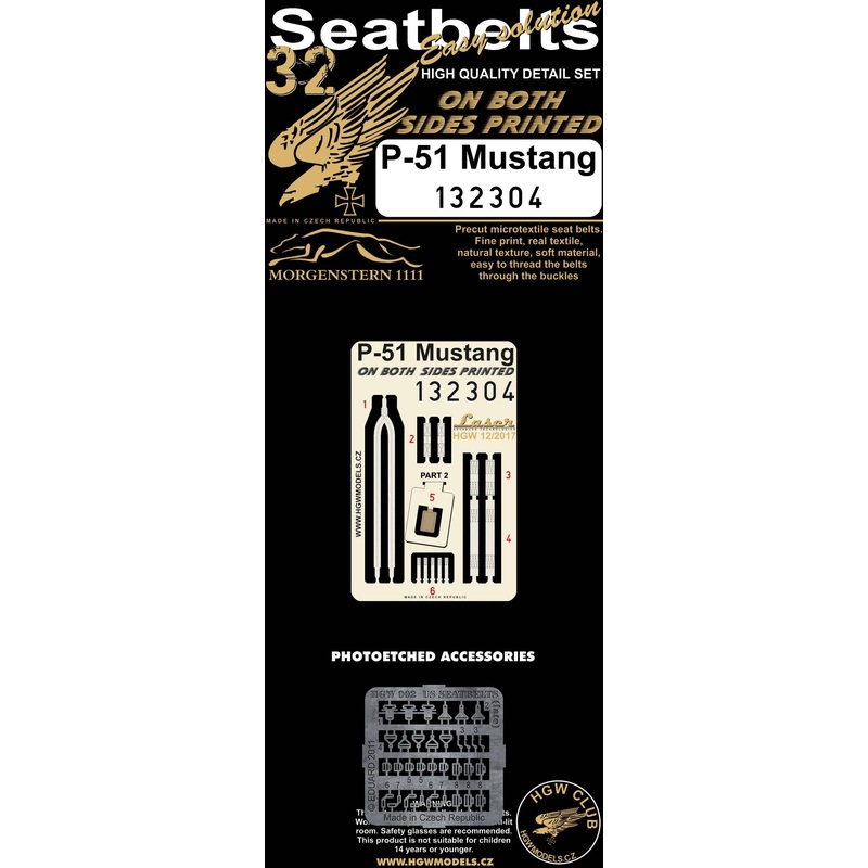1/32 P-51 Mustang Fabric Seatbelt
