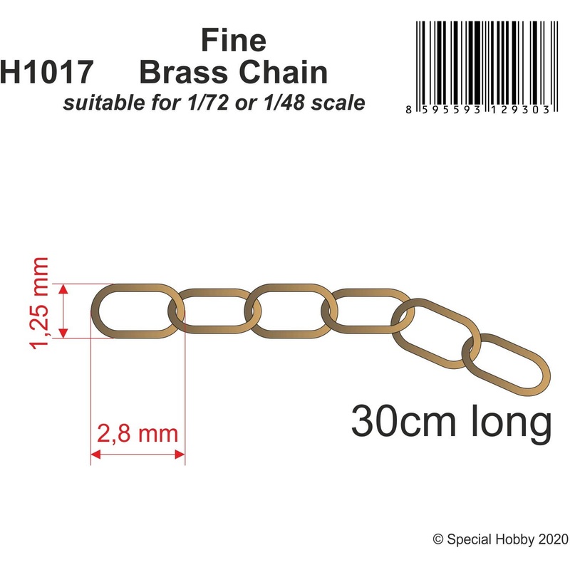 Fine Brass Chain - suitable for 1/72 or 1/48 scale
