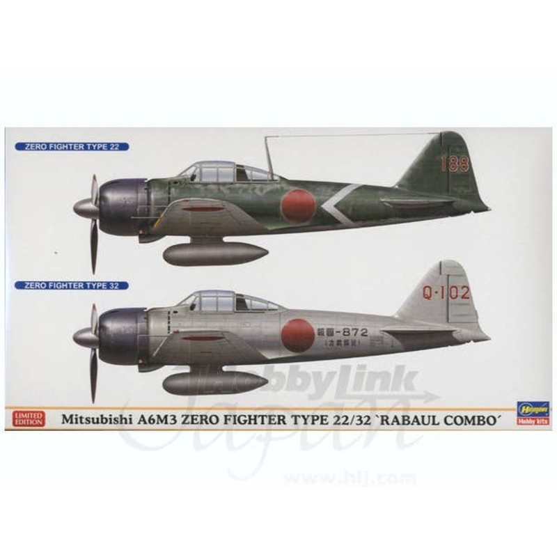 1/72 Mitsubishi A6M3 Zero Fighter Type 22/32 Rabaul Combo