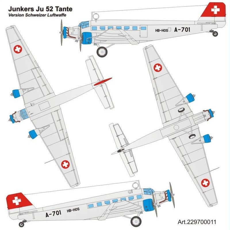 1/87 JU-52/3m Schweizer Luftwaffe