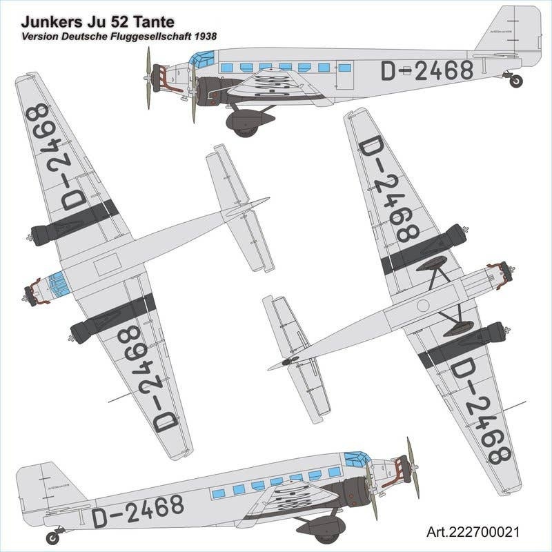 1/87 Junkers JU-52/3m dt.Fluggesellschaft 1938