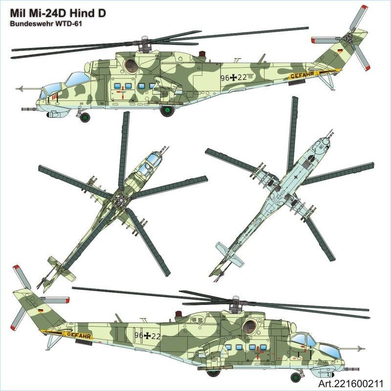 1/87 Mil-24D HIND-D Bundeswehr WTD61