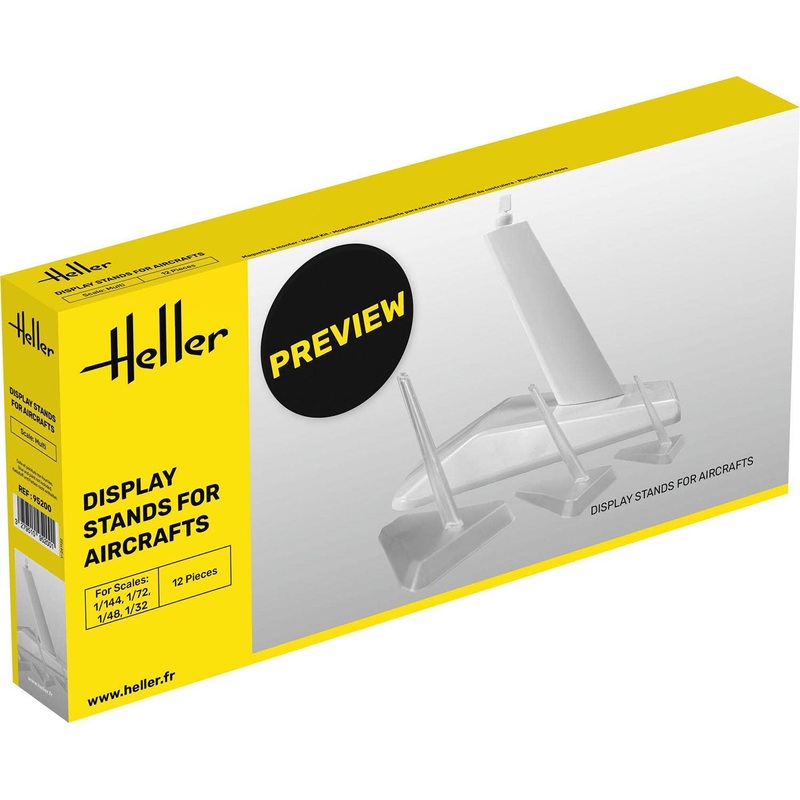 Set of 4 Display Stands for Airplane Models (for 1/144, 1/72, 1/48, 1/32)