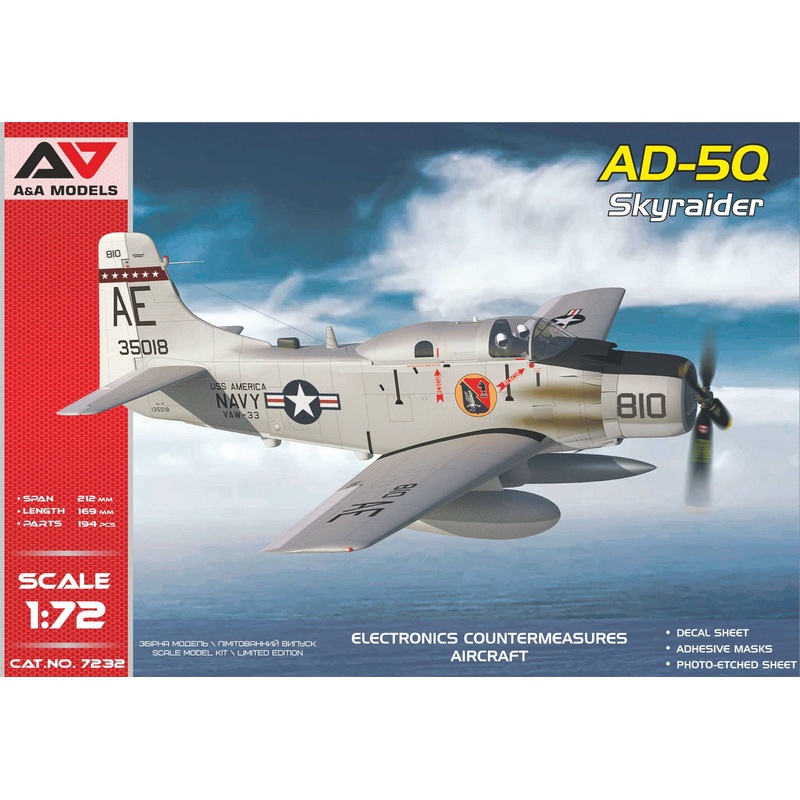 1/72 AD-5Q Skyraider Electronic Countermeasures Aircraft