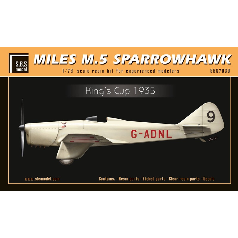 1/72 Miles M.5 Sparrowhawk "King's Cup 1935"