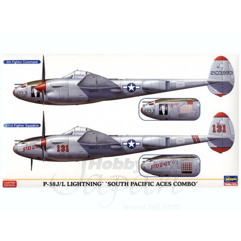 1/72 P-38J/L Lightning South Pacific Aces Combo (2 Kits)