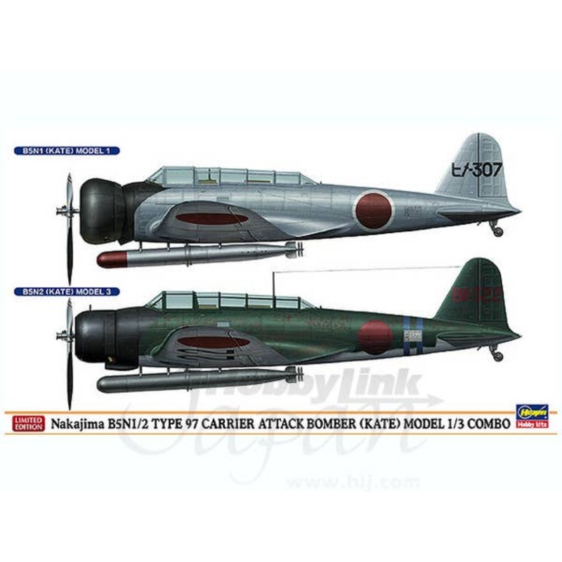 Nakajima B5N1/2 Type 97 Carrier Attack Bomber (Kate) Model 1/3 Combo