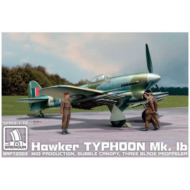 1/72 Hawker Typhoon Ml. Ib Mid Production Bubble Canopy Three Blade Propeller