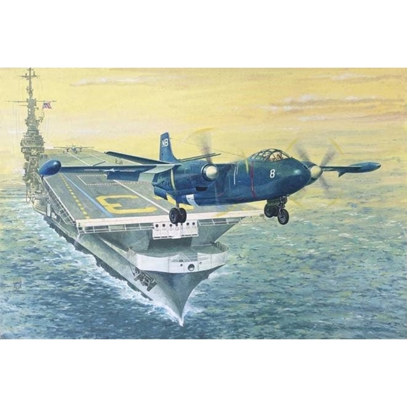 1/72 U.S. North American AJ-1 Savage Carrier-Based Attack Aircraft with Nuclear Bomb
