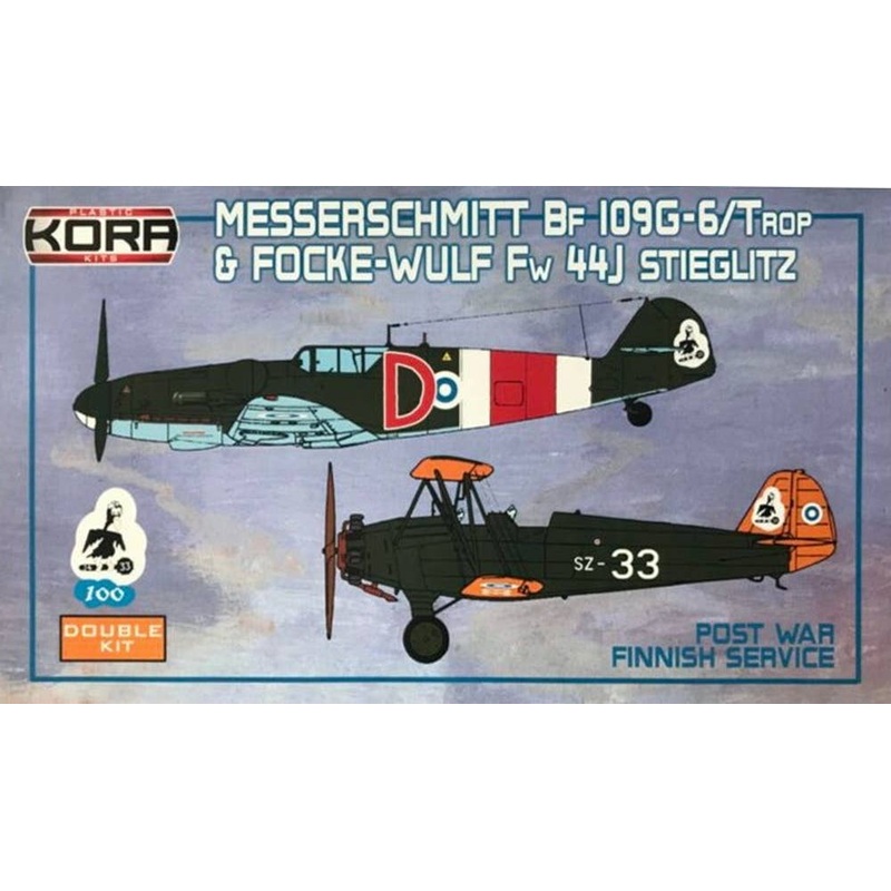 1/72 Bf 109G-6 Trop & Fw-44J Finnish Post-WWII Service