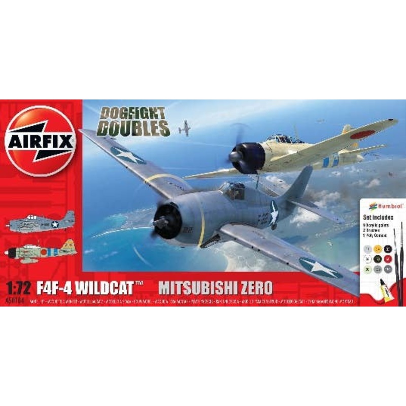 1/72 Grumman F4F-4 Wildcat & Zero Fighter "Dogfight Double"