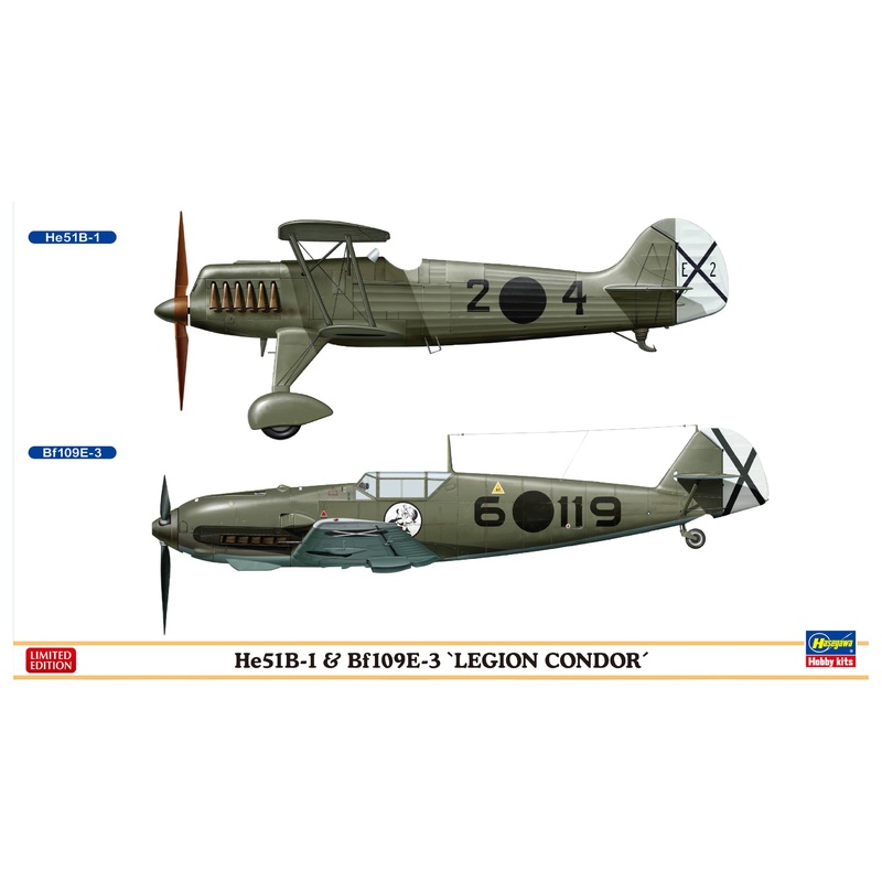 1/72 He51B-1 & Bf109E-3 "Legion Condor"
