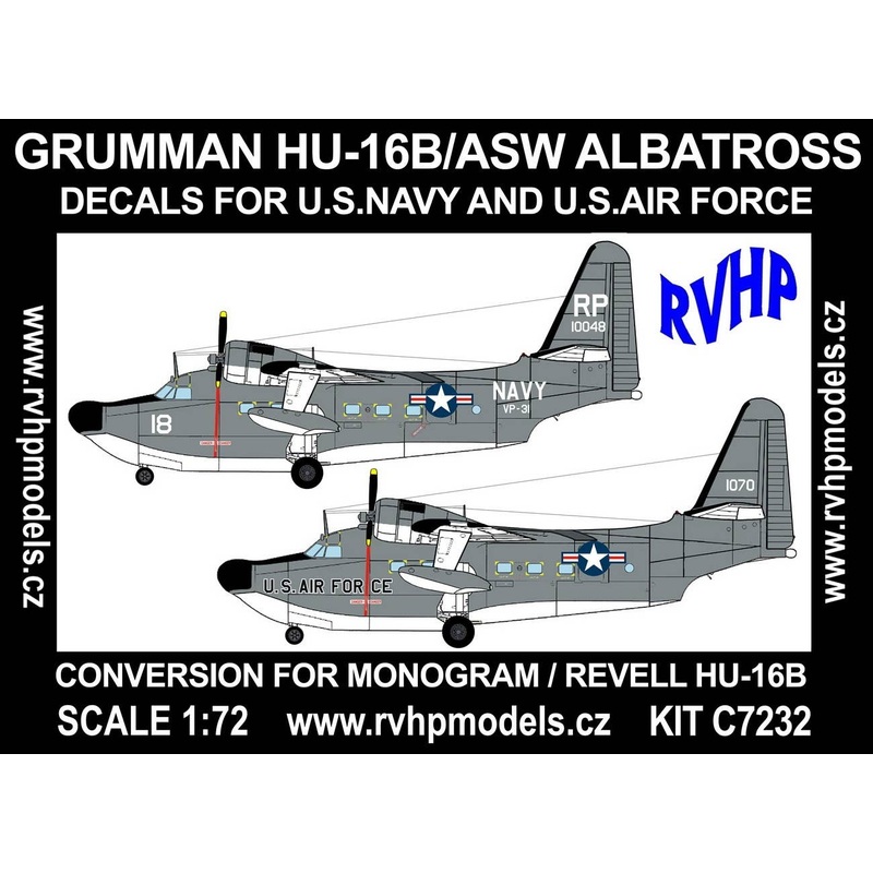 1/72 HU-16B Albatross ASW (USN+USAF) Conversion Set