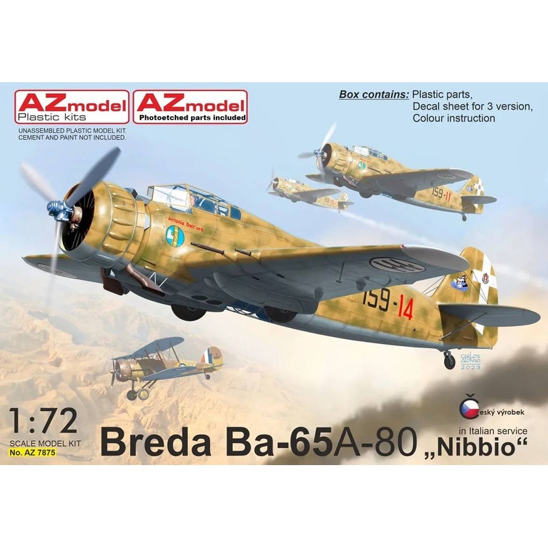 1/72 Breda Ba-65A-80 Nibbio In Italian Service Deluxe Edition