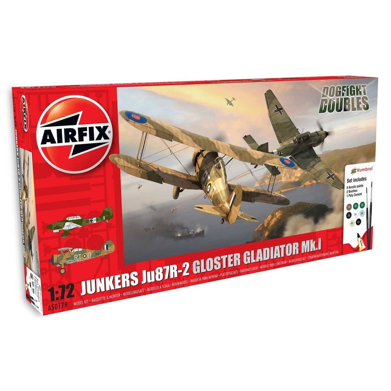 1/72 Junkers JU87R-2 Gloster Gladiator Dog Fight Double Gift Set