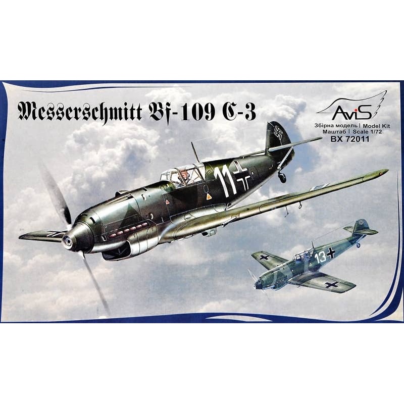 1/72 Messerschmitt Bf-109 C-3 WWII German Fighter