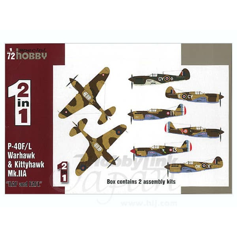 1/72 P-40F/L Warhawk & Kittyhawk Mk.IIA "RAF and FAFL" (2 in 1)