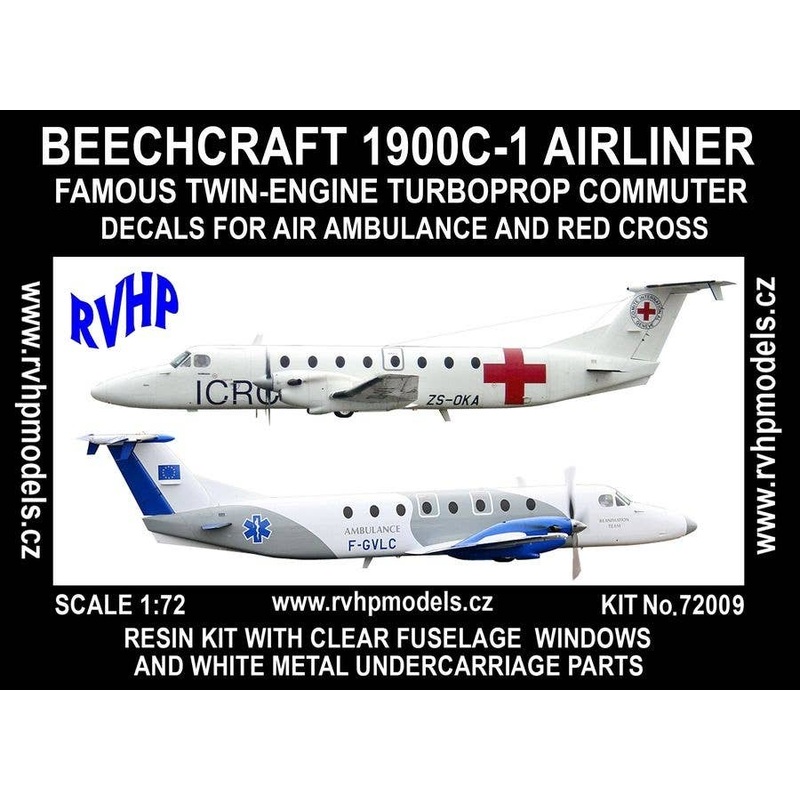1/72 Beechcraft 1900C-1 Airliner Famous Twin Engine Turboprop Commuter