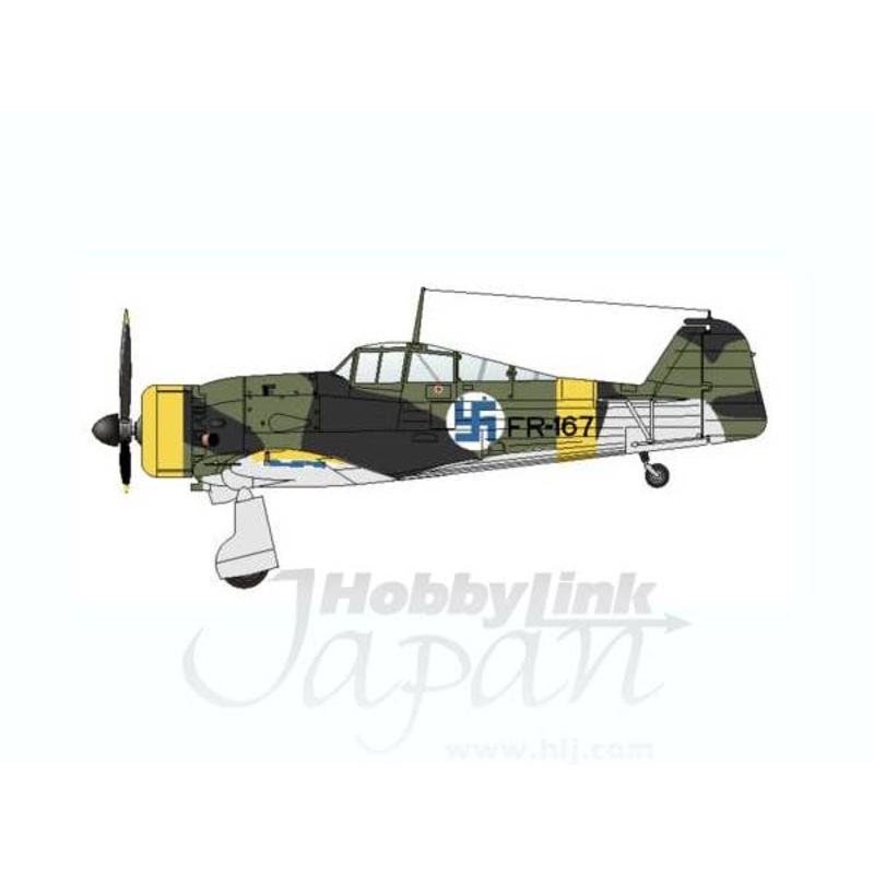 1/72 Finnish Fokker D21 Fighter Gaining Over Leg Test Type