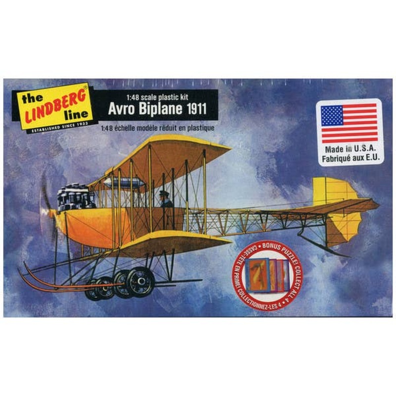 1/48 Avro D Type Biplane w/48-piece puzzle