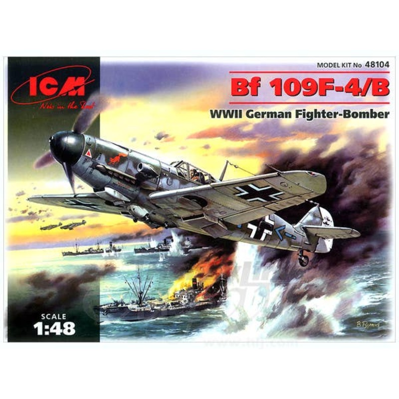 1/48 Bf109F-4/B WWII German Fighter-Bomber