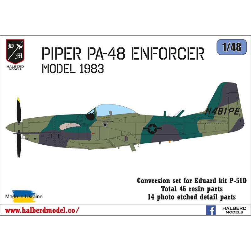 1/48 Piper PA-48 Enforcer (Model 1983) Conversion Set for Eduard P-51D
