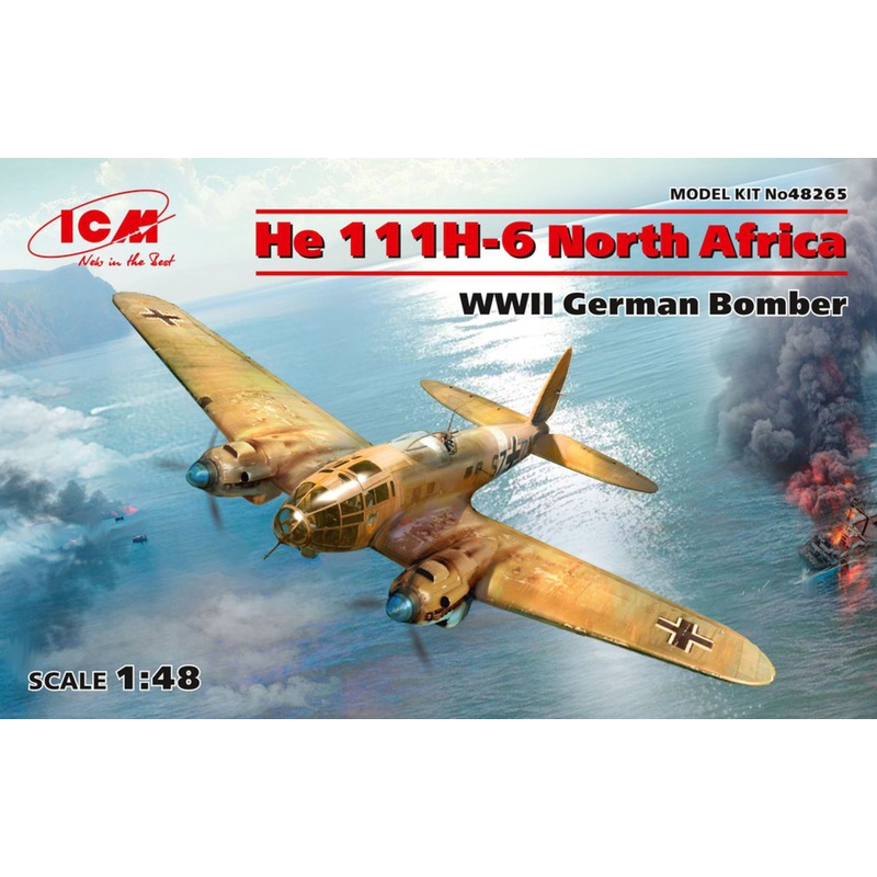 1/48 Heinkel He-111H-6 North Africa, WWII German Bomber