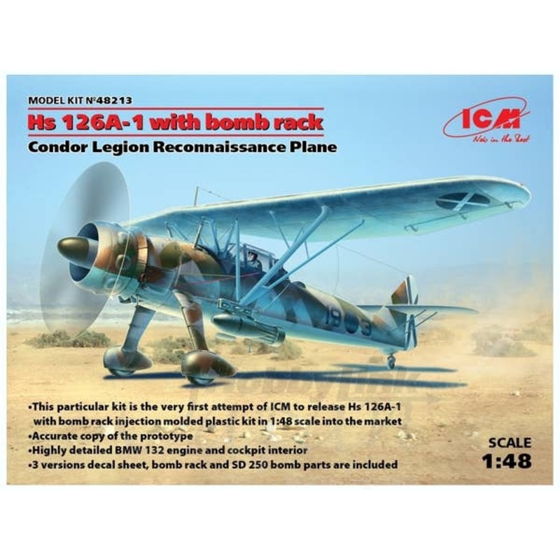 1/48 HS 126A-1 Condor Legion with Bomb Rack