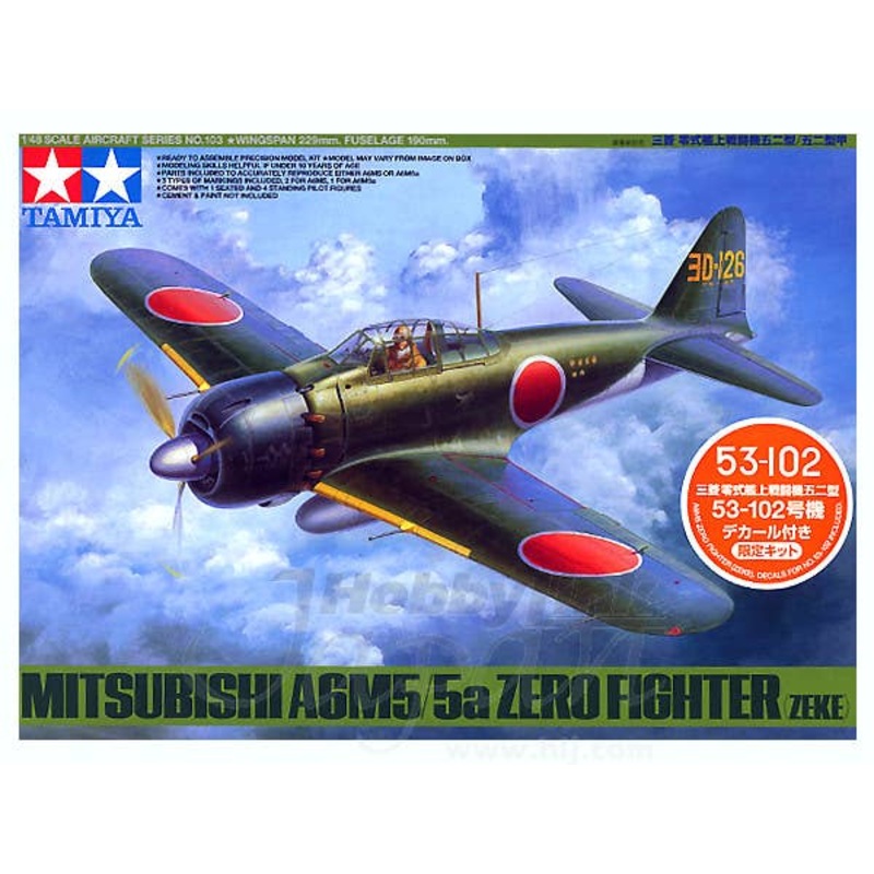 1/48 Mitsubishi A6M5/5a Zero Fighter Type 52 53-102