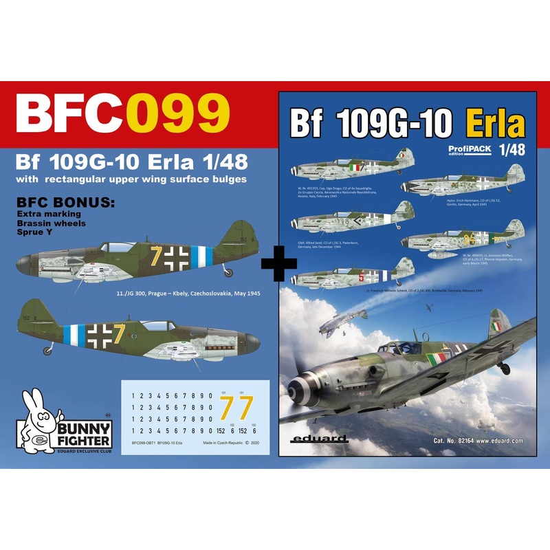 1/48 Bf 109G-10 Erla with Rectangular Upper Wing Surface Bulges