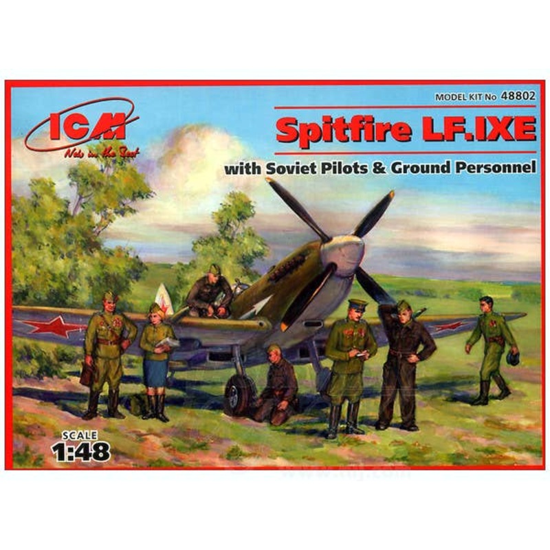 1/48 Spitfire LF.IXE w/Soviet Pilots & Ground Personnel