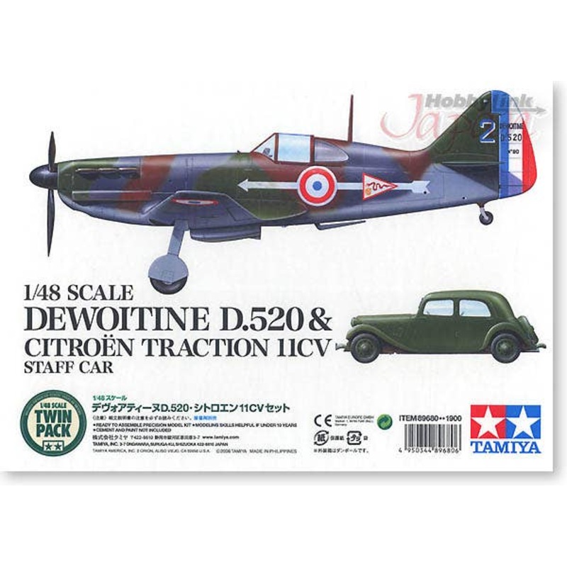 1/48 Dewoitine D.520 & Citroen 11CV Set