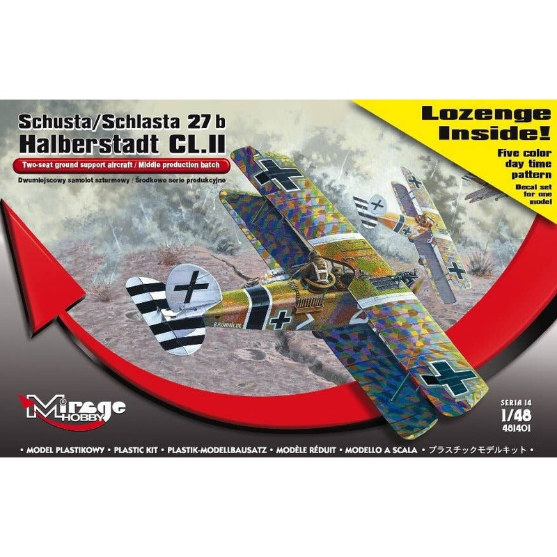 1/48 Schusta/Schlasta 27B Halberstadt CL.II (Lozenge Five Color, Day Time Pattern Decals Inside!)