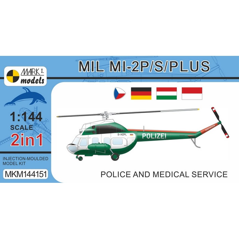 1/144 Mil Mi-2P/S/PLUS 'Police and Medical Service' (2in1)