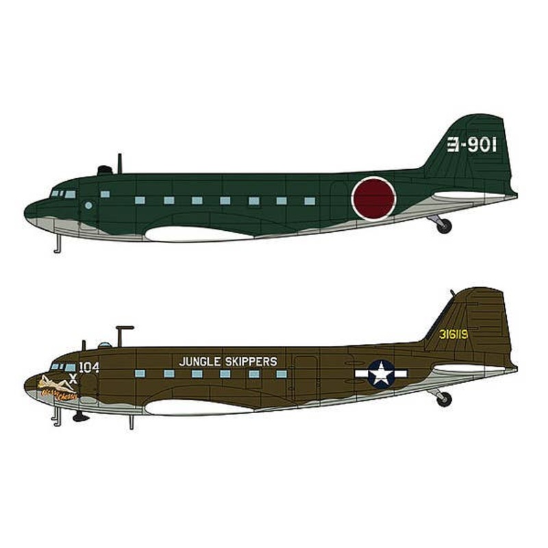 1/200 L2D Type Zero Transport & C-47 Skytrain Pacific Carriers Ltd.