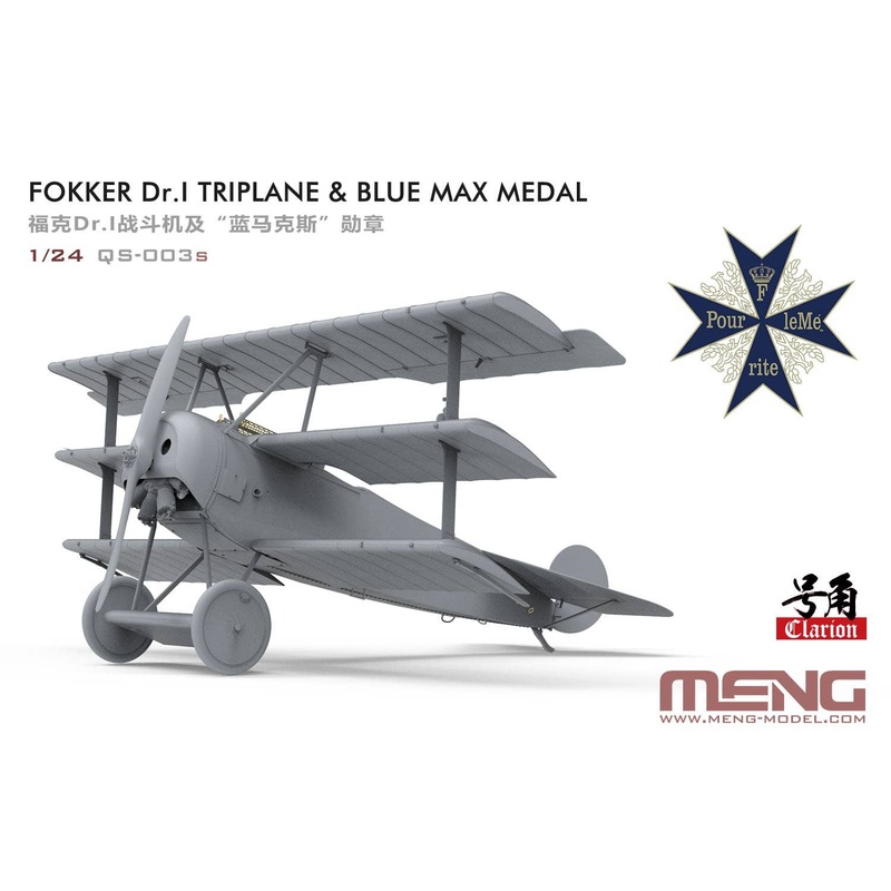 1/24 Fokker Dr.I Triplane (with Pour Le Merite Medal Replica)