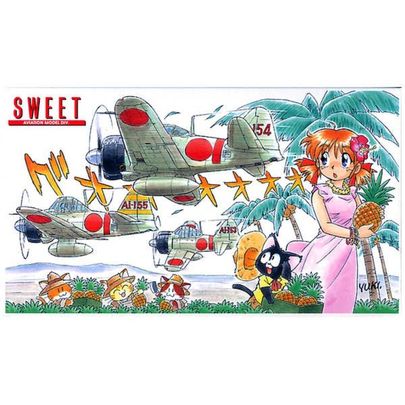 1/144 A6M2b Zero Fighter Akagi Fighter Group (Pearl Harbor) 3pcs Set
