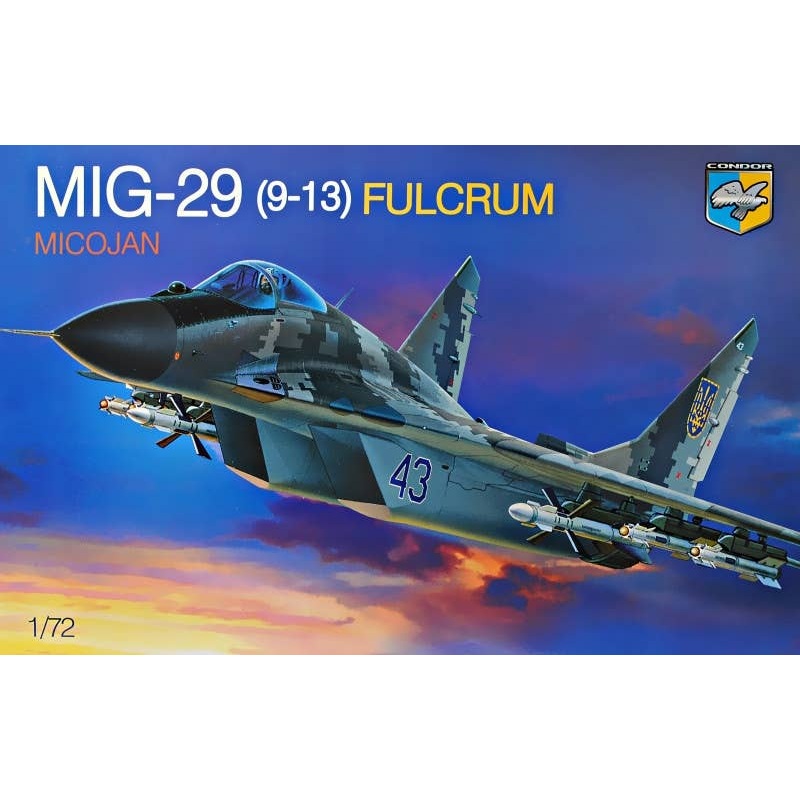 1/72 MiG-29 (9-13) Soviet Prototype Fighter (3 Types Of Decals Included)