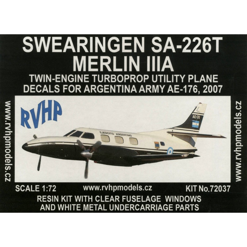 Swearingen SA-226T Merlin IIIA (Decals for Argentine Army)
