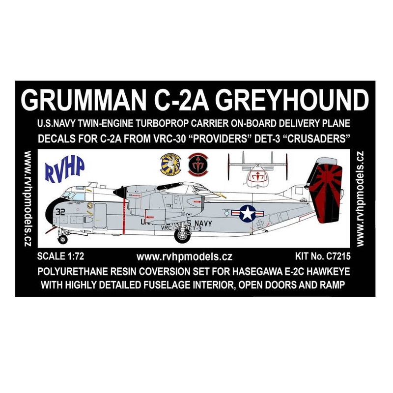 1/72 Grumman C-2A Greyhound (VRC-30 PROVIDERS DET-3) Resin Conversion Kit