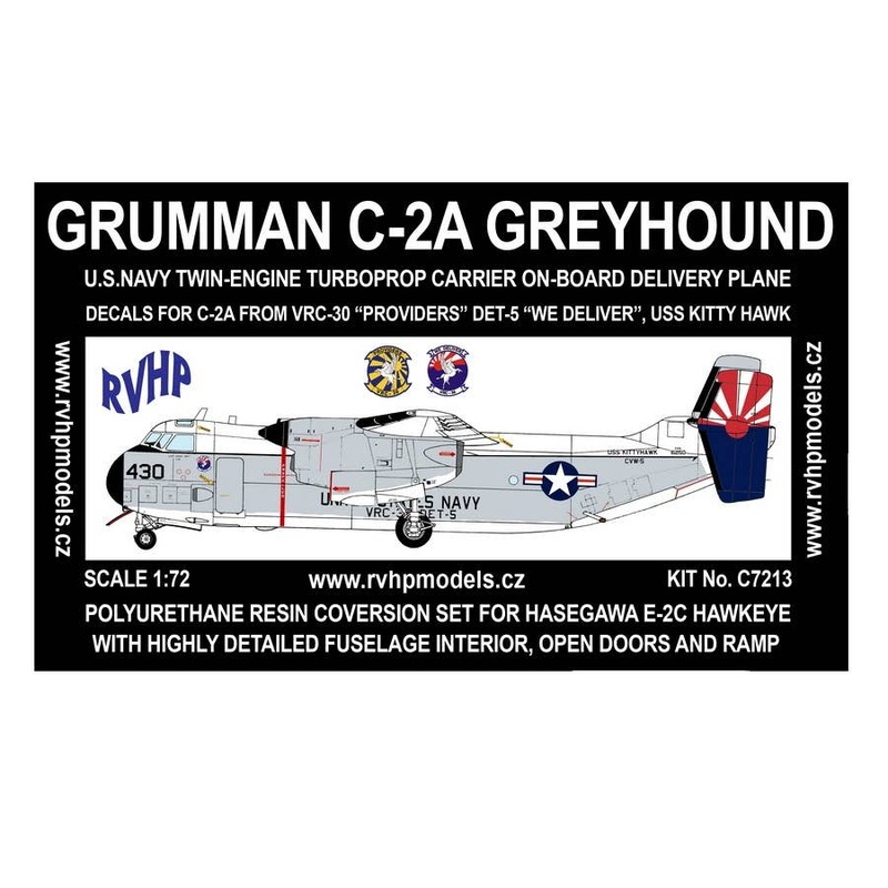 1/72 Grumman C-2A Greyhound (VRC-30 PROVIDERS DET-5) Resin Conversion Kit