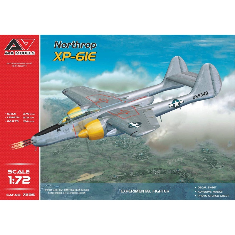 1/72 Northrop XP-61E experimental fighter