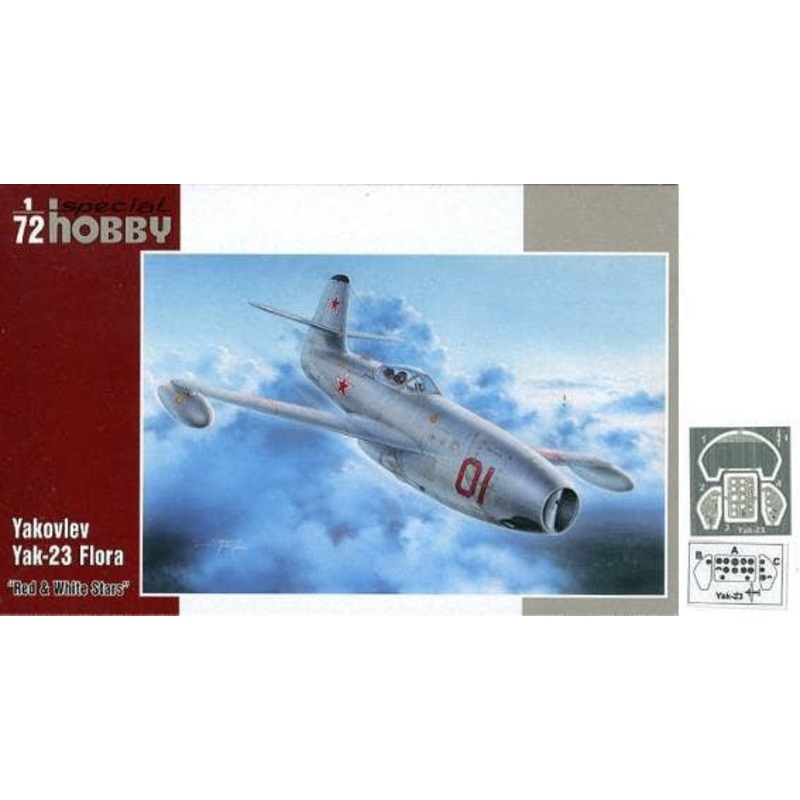 1/72 Yakovlev Yak-23 Flora "Red & White Stars" (Include Instrument Panel)