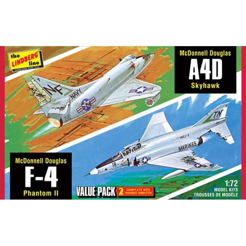1/72 McDonnell Douglas F-4 Phantom II & McDonnell Douglas A4D Skyhawk Value Pack
